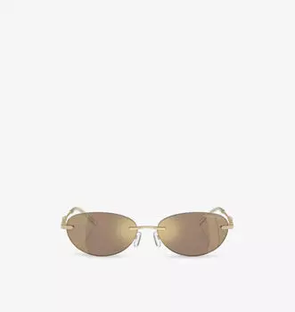 Солнцезащитные очки manchester овальной формы из металла Mk1151 Michael Kors, коричневый
