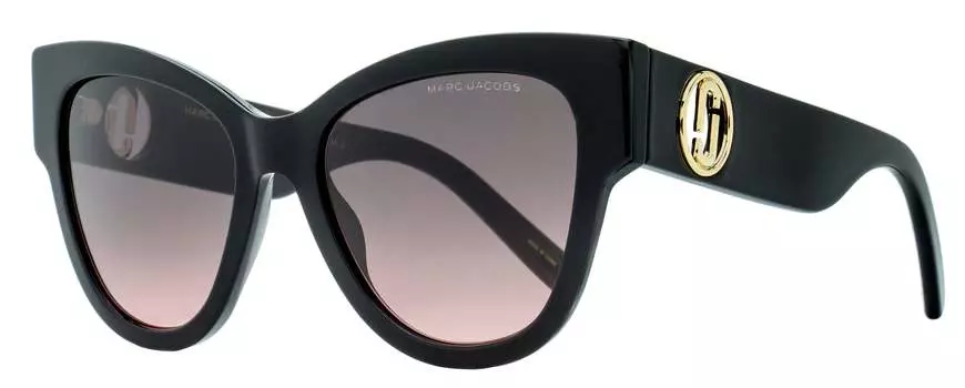 Солнцезащитные очки Marc Jacobs женские с логотипом Double J Marc 697/S 807FF черные 53 мм