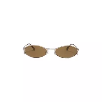 Солнцезащитные очки Marine Serre в овальной оправе, золотые