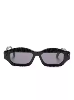 Солнцезащитные очки Mask Q6 в прямоугольной оправе Kuboraum, черный