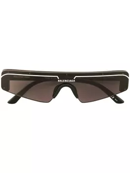 Солнцезащитные очки-маска Balenciaga Eyewear, черный