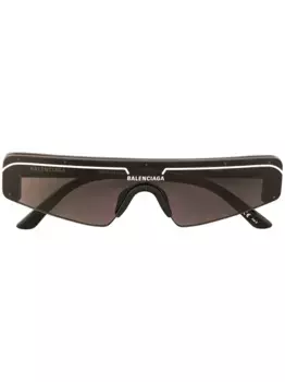 Солнцезащитные очки-маска Balenciaga Eyewear, черный