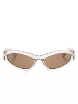 Солнцезащитные очки-маска Balenciaga Eyewear, коричневый