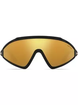 Солнцезащитные очки-маска Lorna TOM FORD Eyewear, черный