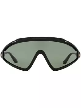 Солнцезащитные очки-маска Lorna TOM FORD Eyewear, черный