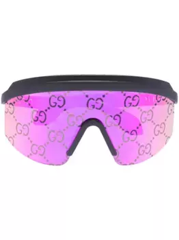 Солнцезащитные очки-маска с логотипом GG Gucci Eyewear, черный