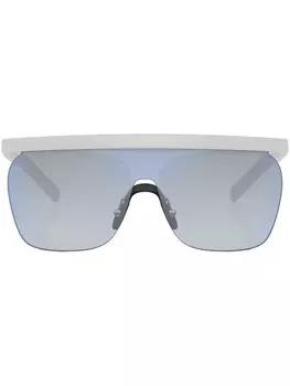 Солнцезащитные очки-маска с логотипом Giorgio Armani, белый