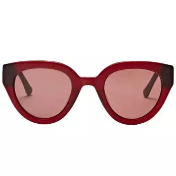 Солнцезащитные очки Massimo Dutti Oval, бордовый