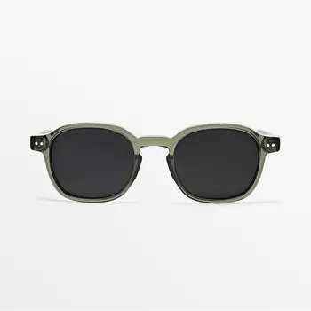Солнцезащитные очки Massimo Dutti Oval, изумрудный