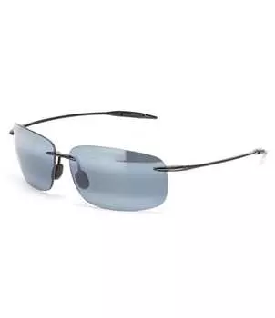 Солнцезащитные очки Maui Jim Breakwall PolarizedPlus2 без оправы, 63 мм, черный