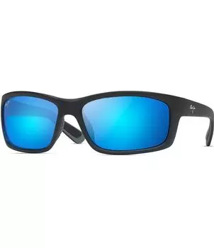 Солнцезащитные очки Maui Jim Kanaio Coast PolarizedPlus2 с запахом, 61 мм, черный