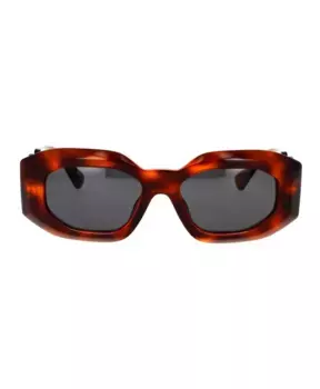 Солнцезащитные очки макси с декором Medusa Biggie Versace, коричневый