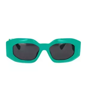 Солнцезащитные очки макси с декором Medusa Biggie Versace, зеленый