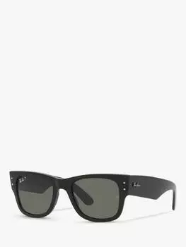 Солнцезащитные очки mega wayfarer с поляризацией унисекс rb0840s Ray-Ban, цвет Black/Grey