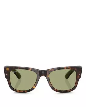 Солнцезащитные очки Mega Wayfarer Square, 51 мм Ray-Ban, белый