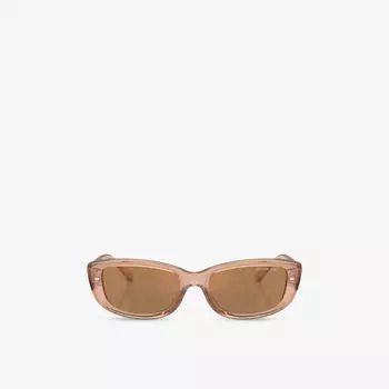 Солнцезащитные очки Michael Kors Asheville с прямоугольной литой оправой, бронзовый