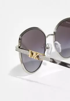 Солнцезащитные очки Michael Kors, блестящие серебристые/темно-синие с градиентом Catalonia