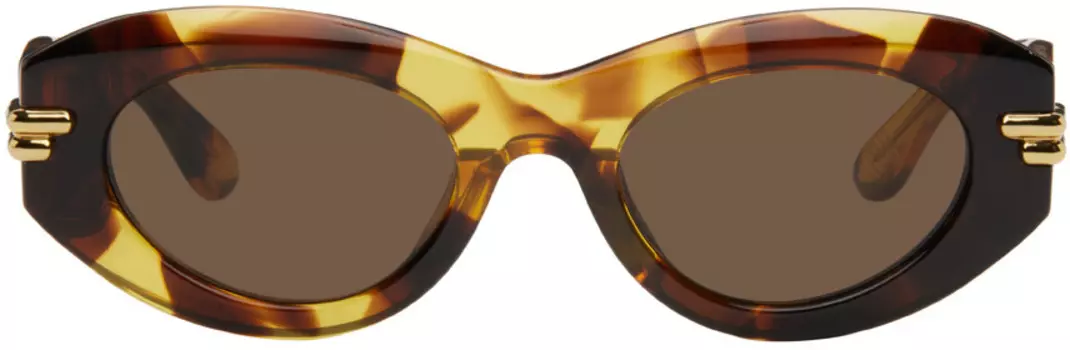 Солнцезащитные очки Mitre Oval Brown Bottega Veneta