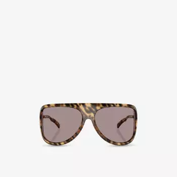 Солнцезащитные очки Miu Miu "авиатор" с оправой из ацетата, коричневый