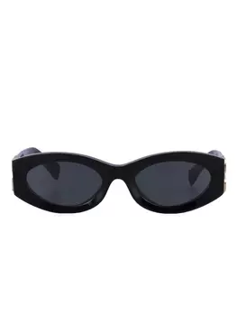Солнцезащитные очки Miu Miu в овальной оправе, черный