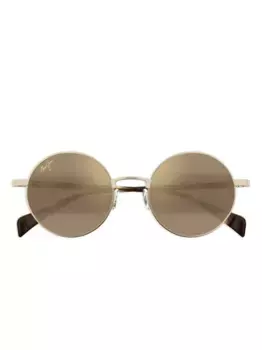 Солнцезащитные очки Mokupuni в круглой оправе Maui Jim, золотой