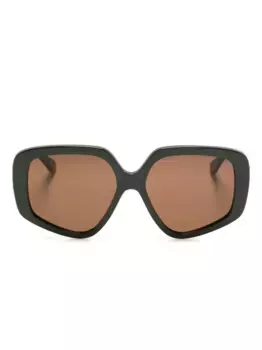 Солнцезащитные очки Mony в массивной оправе Chlo Eyewear, зеленый