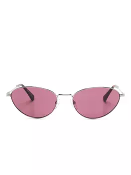 Солнцезащитные очки Moschino Eyewear в оправе «кошачий глаз», серебристый