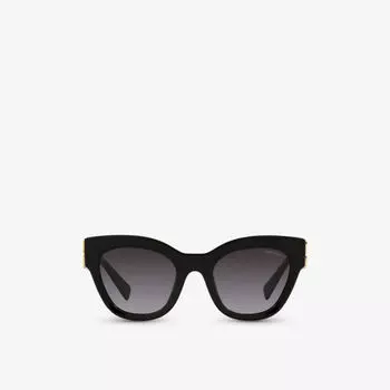 Солнцезащитные очки MU 01YS из ацетата кошачьего глаза Miu Miu, черный