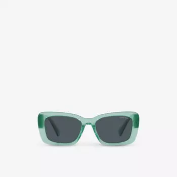 Солнцезащитные очки MU 07YS Glimpse из полупрозрачного ацетата Miu Miu, синий