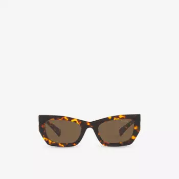 Солнцезащитные очки MU 09WS в прямоугольной оправе из ацетата Miu Miu, желтый