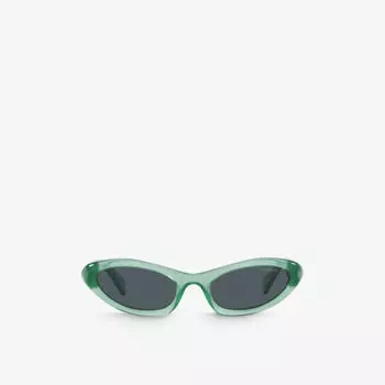 Солнцезащитные очки MU 09YS в овальной оправе из ацетата Miu Miu, синий