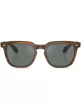Солнцезащитные очки N.06 в квадратной оправе Oliver Peoples, коричневый