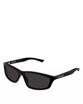 Солнцезащитные очки Neo Rectangle, 60 мм Balenciaga, черный