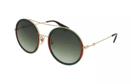 Солнцезащитные очки неправильной формы из металла, женские, золотистые GUCCI