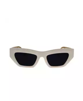 Солнцезащитные очки неправильной формы с серыми линзами и оправой M Versace, белый