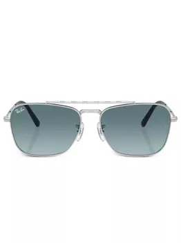 Солнцезащитные очки New Caravan в квадратной оправе Ray-Ban, серебристый