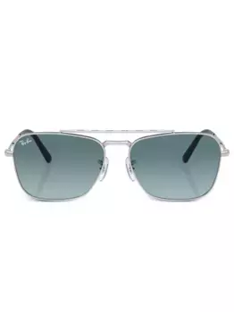 Солнцезащитные очки New Caravan в квадратной оправе Ray-Ban, серебяный