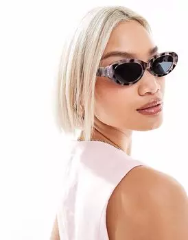 Солнцезащитные очки New Look овальной формы коричневого цвета