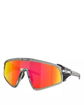 Солнцезащитные очки Oakley с прямоугольной панелью и защелкой, 135 мм, серый