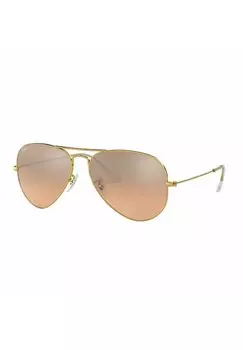 Солнцезащитные очки Occhiali Da Sole Ray-Ban Aviator Large Metal Rb3025 112/4L Ray-Ban, золотого цвета