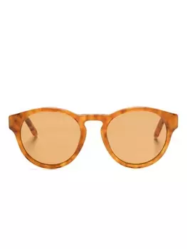 Солнцезащитные очки Off-White в круглой оправе, коричневый