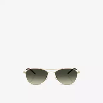 Солнцезащитные очки Oliver Peoples "авиаторы" стальные, золотой