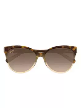 Солнцезащитные очки Olu'Olu в оправе 'кошачий глаз' Maui Jim, коричневый