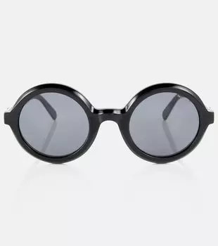 Солнцезащитные очки Orbit круглой формы Moncler, черный