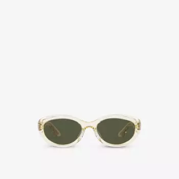 Солнцезащитные очки OV5513SU в круглой оправе из ацетата ацетата Oliver Peoples, желтый