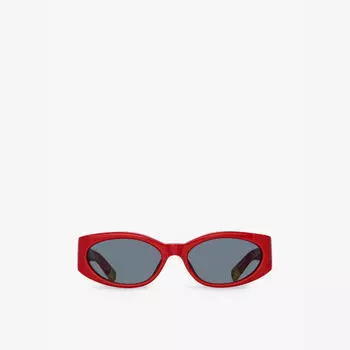 Солнцезащитные очки Ovalo в овальной оправе из ацетата Jacquemus, красный