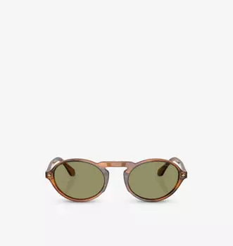 Солнцезащитные очки овальной формы из ацетата Ar8219U Giorgio Armani, коричневый