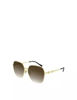 Солнцезащитные очки оверсайз GG0882SA Gucci, цвет Gold, Brown