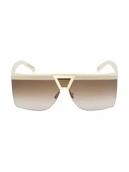Солнцезащитные очки Palace 99MM Shield Saint Laurent, слоновая кость