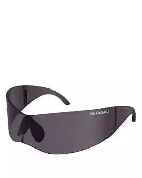 Солнцезащитные очки Panther Mask, 99 мм Balenciaga, серый